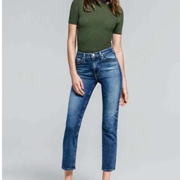 Alexa Chung for AG Sabine High Rise Straight Denim Jean Women's Size 32 - Picture 1 of 8